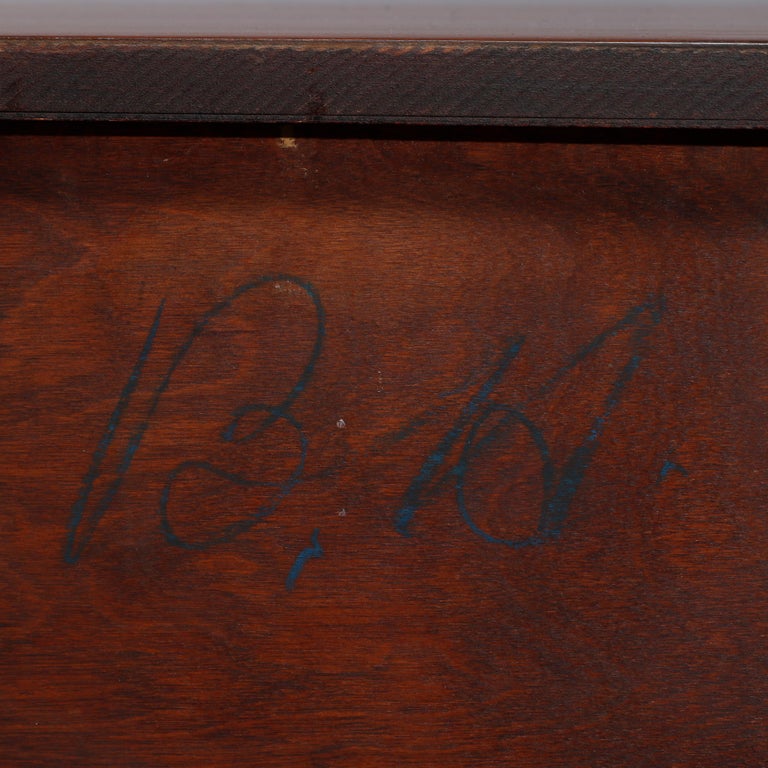 Queen Anne Style Mahogany Block Front & Shell Carved Sideboard C1930