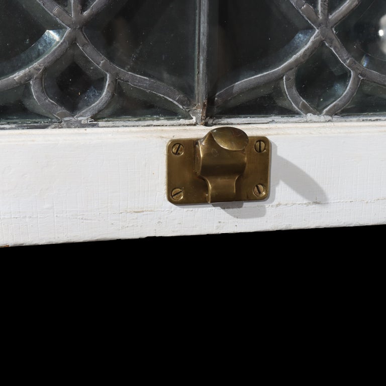 Antique Arts & Crafts Beveled Leaded & Beveled Glass Window C1920