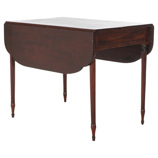 Antique Sheridan Pembroke Drop Leaf Mahogany Table C1820