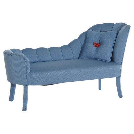 Hollywood Regency Upholstered Scallop Form Recamier 20thC