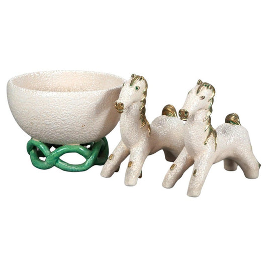 Mid Century Modern French Sevres Figural Pottery Set by Colette Gueden