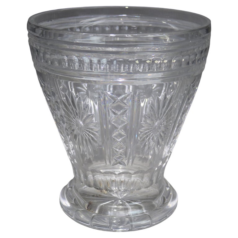 Antique Pressed Glass Crystal Ice Bucket By Shannon 20thC