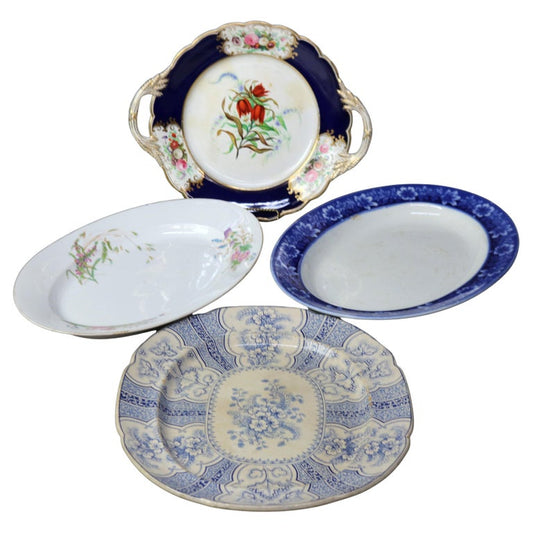 Four Antique Porcelain Serving Platters C1900