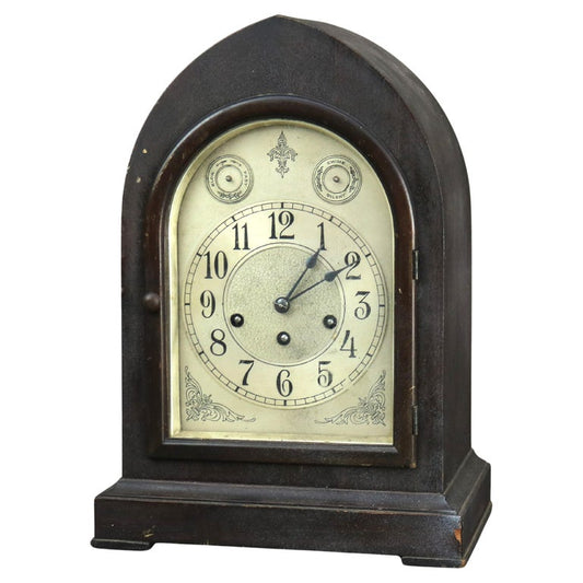 Antique Seth Thomas English Gothic Style Mahogany Bracket Clock C1910