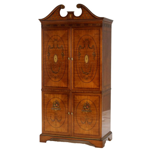Vintage Drexel Heritage English School Adam’s Style Neoclassical Armoire 20thC
