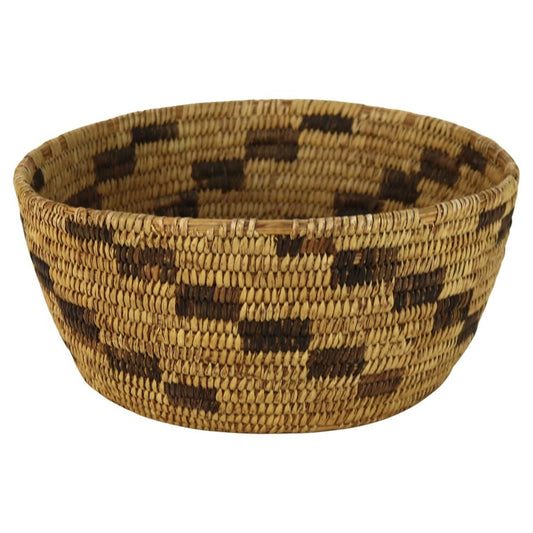 Vintage Southwest Native American Woven Reed Basket 20thC