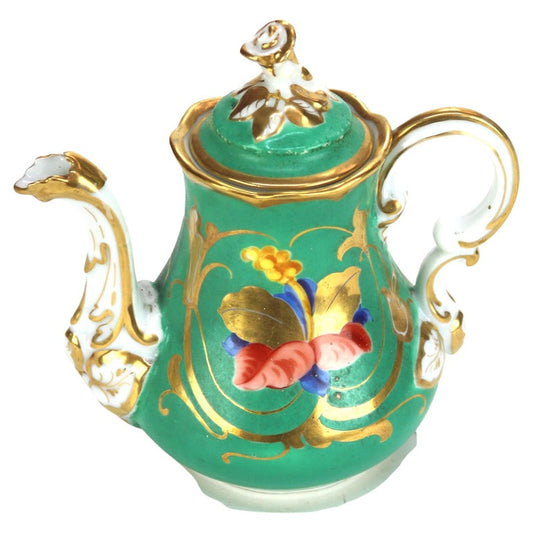 Antique Hand Painted and Gilt Porcelain Teapot C1890