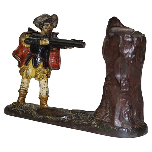Antique J. E. Stevens Creedmoor Mechanical Bank C1877