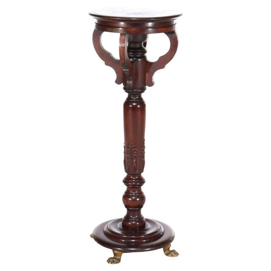Antique Neoclassical Mahogany Sculpture Pedestal C1910