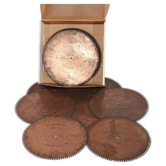 Twenty Antique Regina Music Box Perforated 15.5" Disks C1900