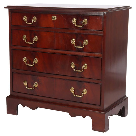 Vintage Hickory Chair Co. Diminutive Mahogany 4-Drawer Chest Signed C1940