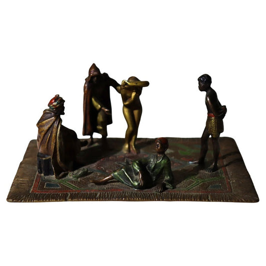 Antique Franz Bergman Cold Painted Bronze Figural Group Unsigned C1910