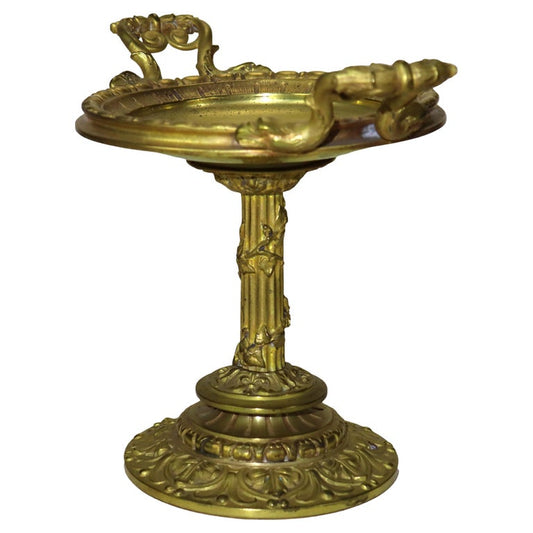 Antique Gilt Bronze Tazza With Fluted Column C1880
