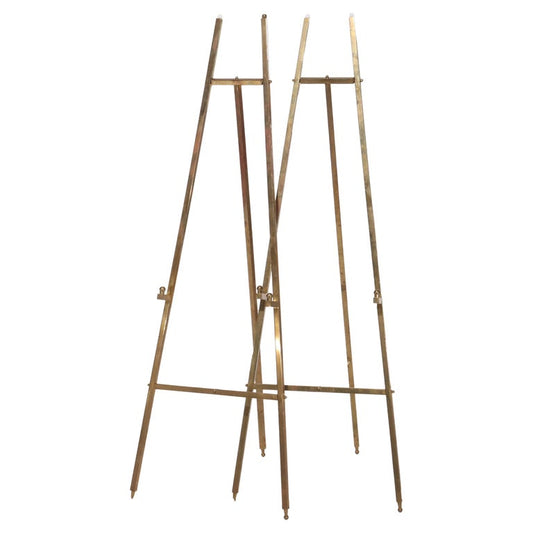 Pair Of Vintage Brass Art Display Easels 20thC