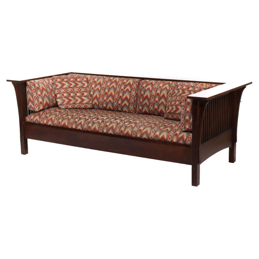 Vintage Stickley Prairie School Oak Spindle Sofa 20thC