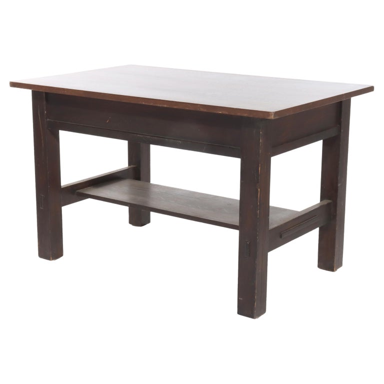 Antique Grand Rapids Chair Co. Arts & Crafts Mission Oak Library Table C1920