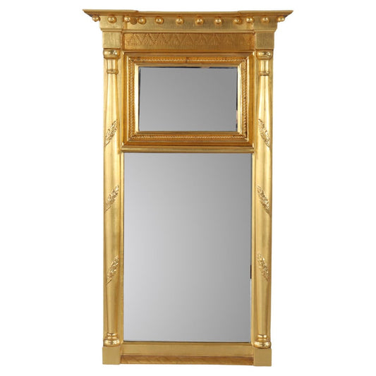 Vintage Federal Trumeau Gilt Mirror 20thC