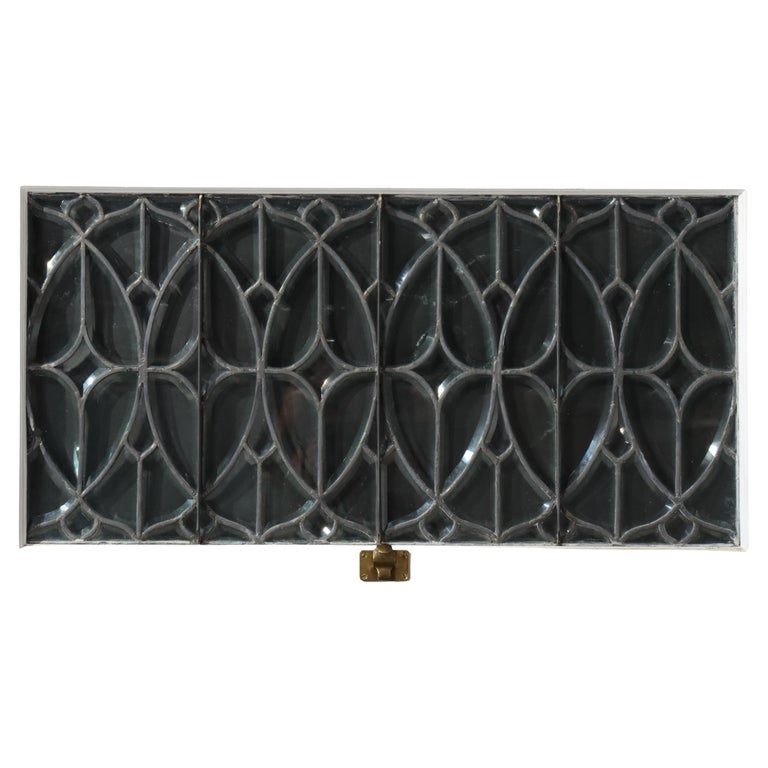 Antique Arts & Crafts Beveled Leaded & Beveled Glass Window C1920