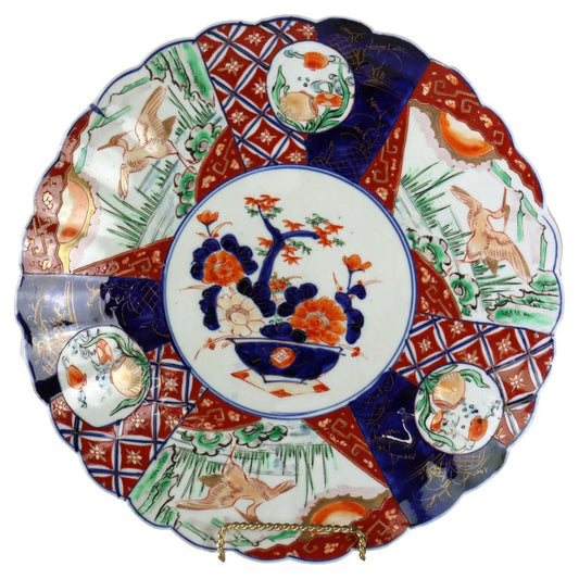 Antique Japanese Imari Porcelain Charger C1920