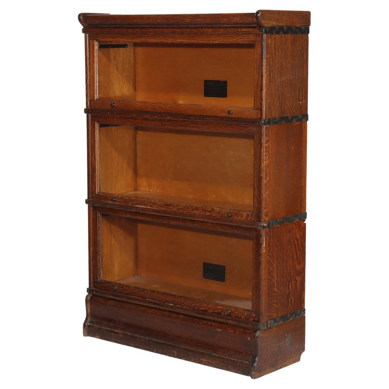 Arts & Crafts Macey Oak Barrister Bookcase C1920