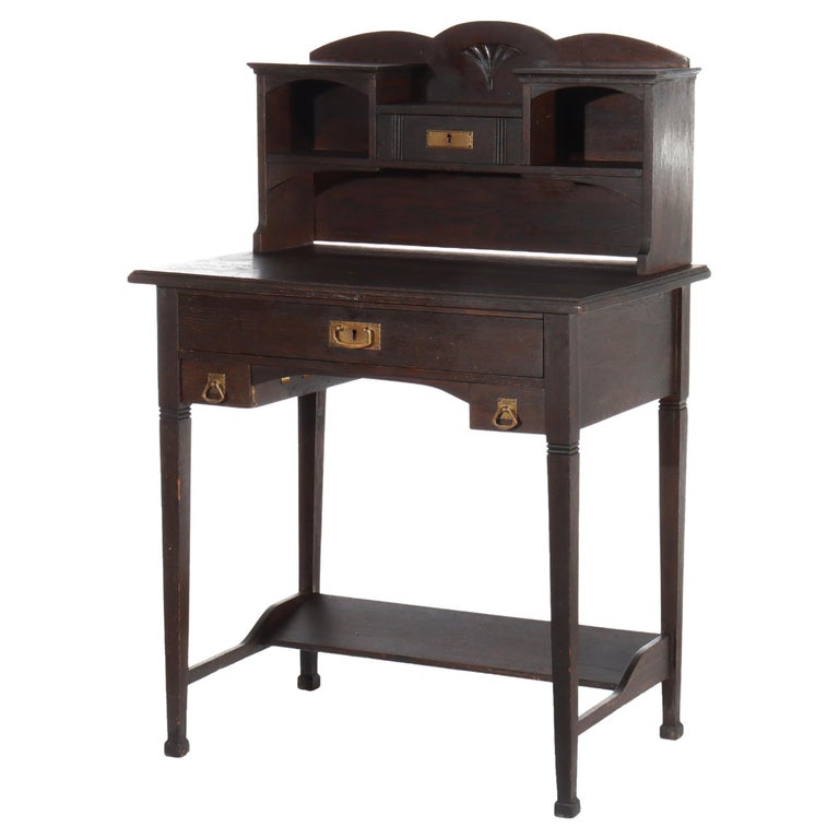 Antique Stickley School Arts & Crafts Mission Oak Lady’s Desk c1920