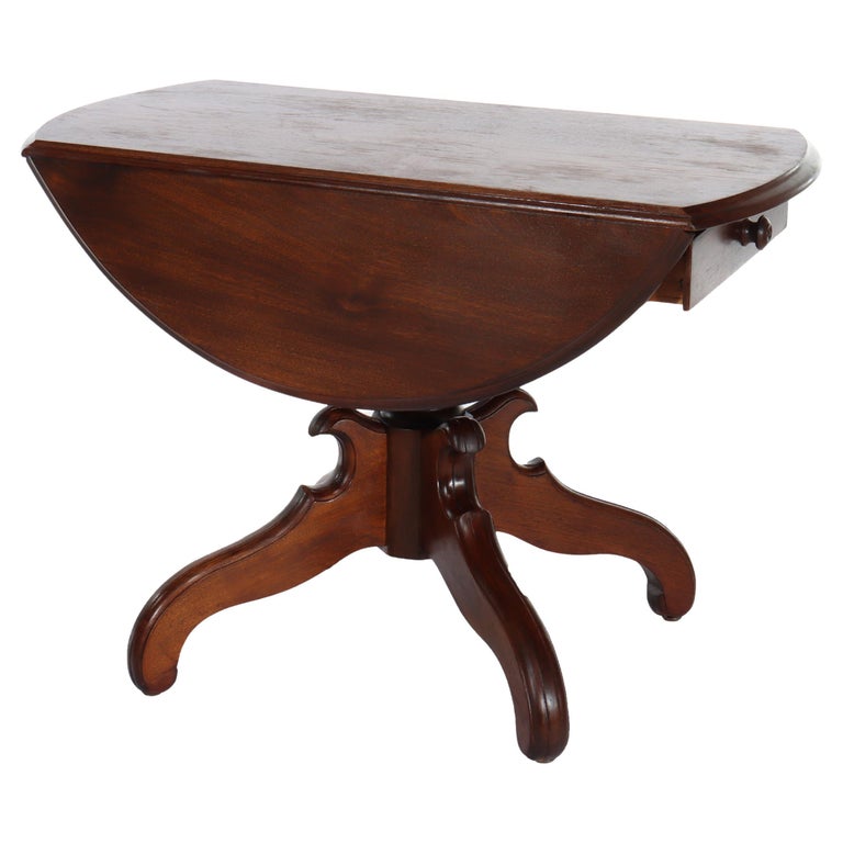 Antique Victorian Walnut Drop Leaf Table C1890