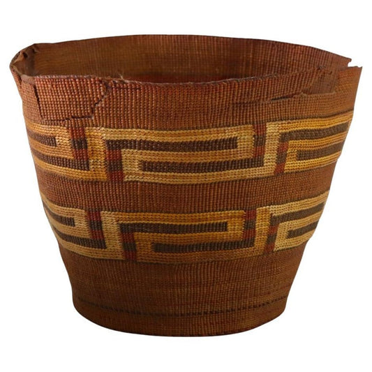 Antique Southwest Native American Pima Hand Woven Basket Unsigned 1900