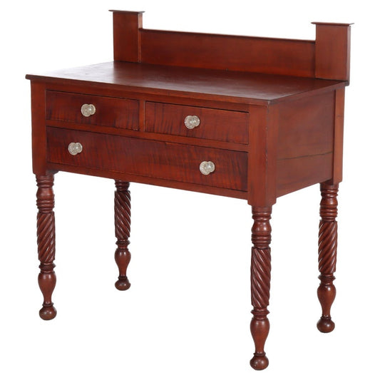 Antique Sheraton Cherry & Tiger Maple 3-Drawer Server C1830